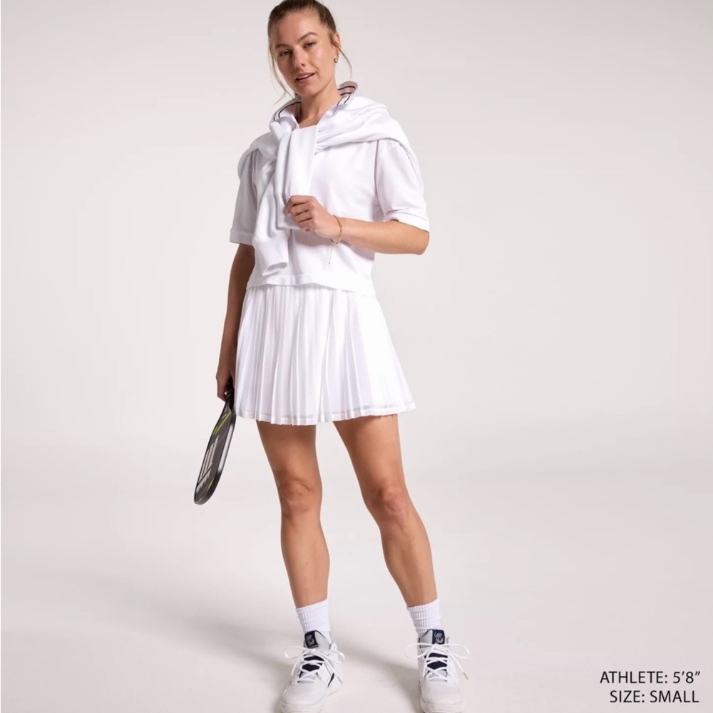 CALIA by Carrie Underwood White Mesh Pleated Tennis or Pickleball Skirt XS - Picture 8 of 8